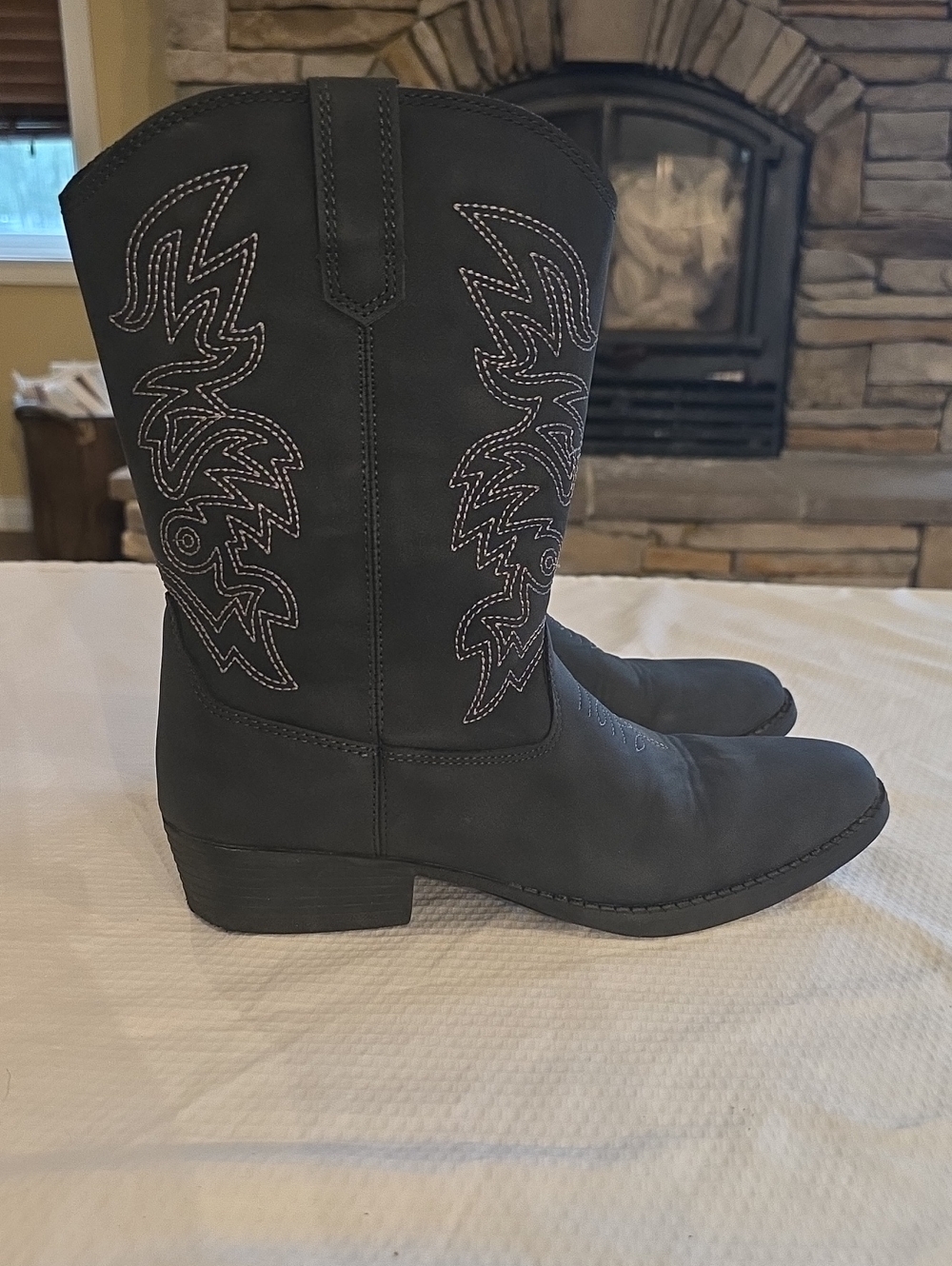 DEER STAGS faux leather soft western cowboy festival BOHO boots Mens 6 Ladies 8